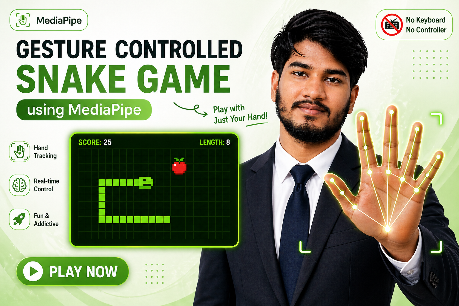 Gesture Controlled Snake Game