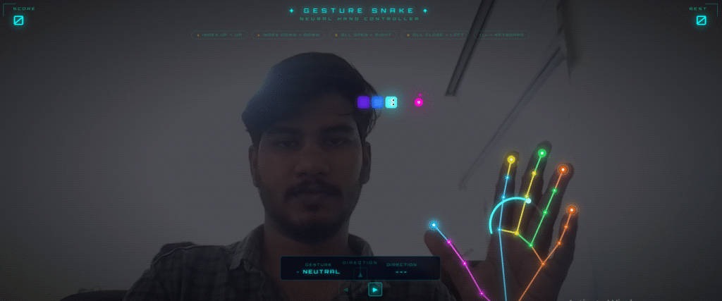 Gesture Controlled Snake Game 